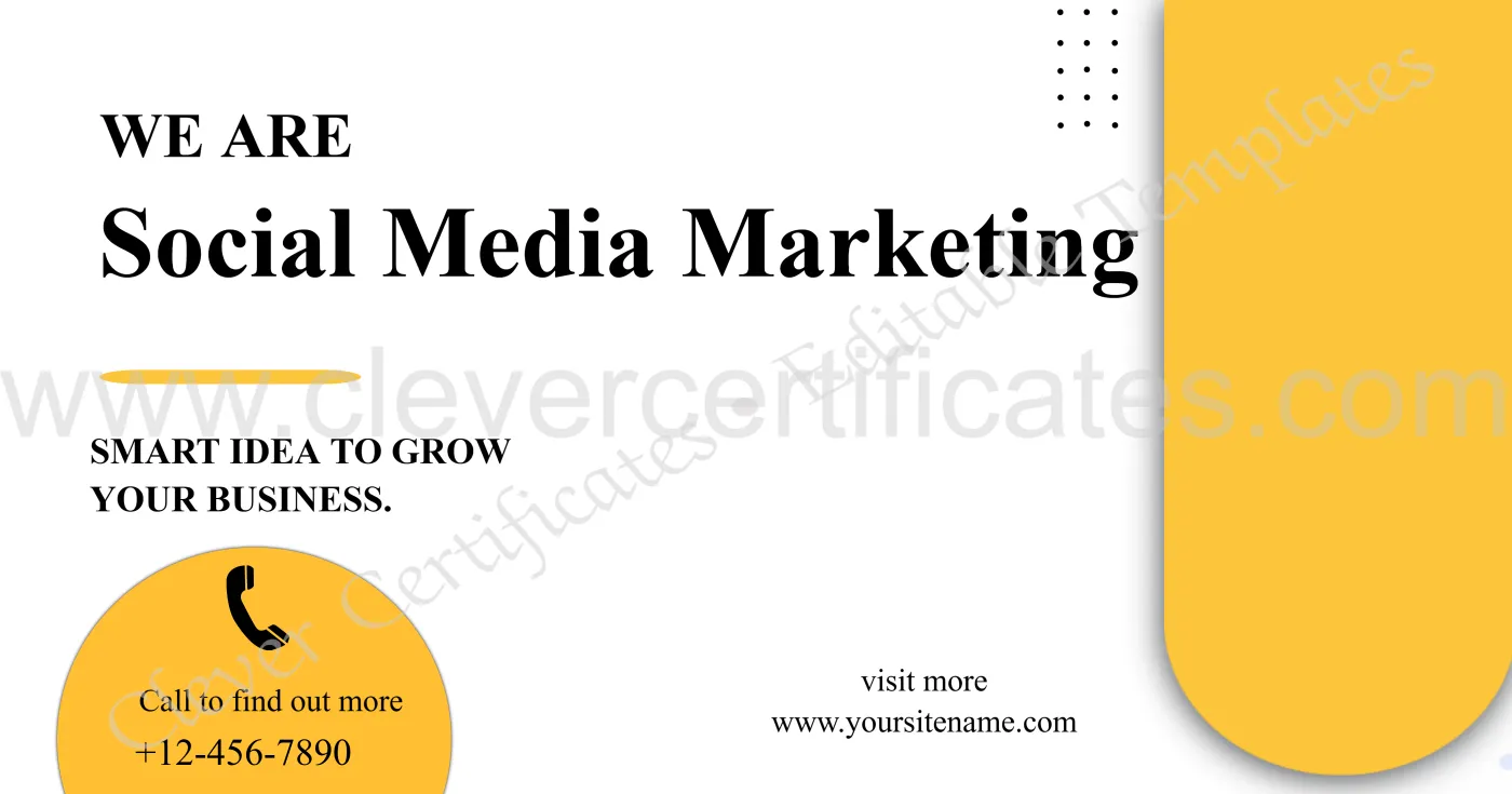 Marketing Facebook Post — Certificate Template Preview