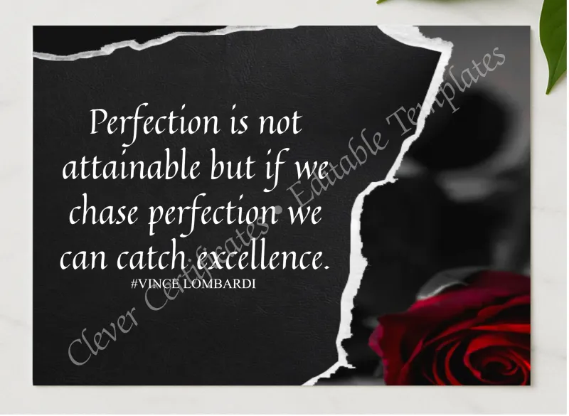 Modern Quote presented in a sleek wooden frame, elegantly arranged on a stylish table.