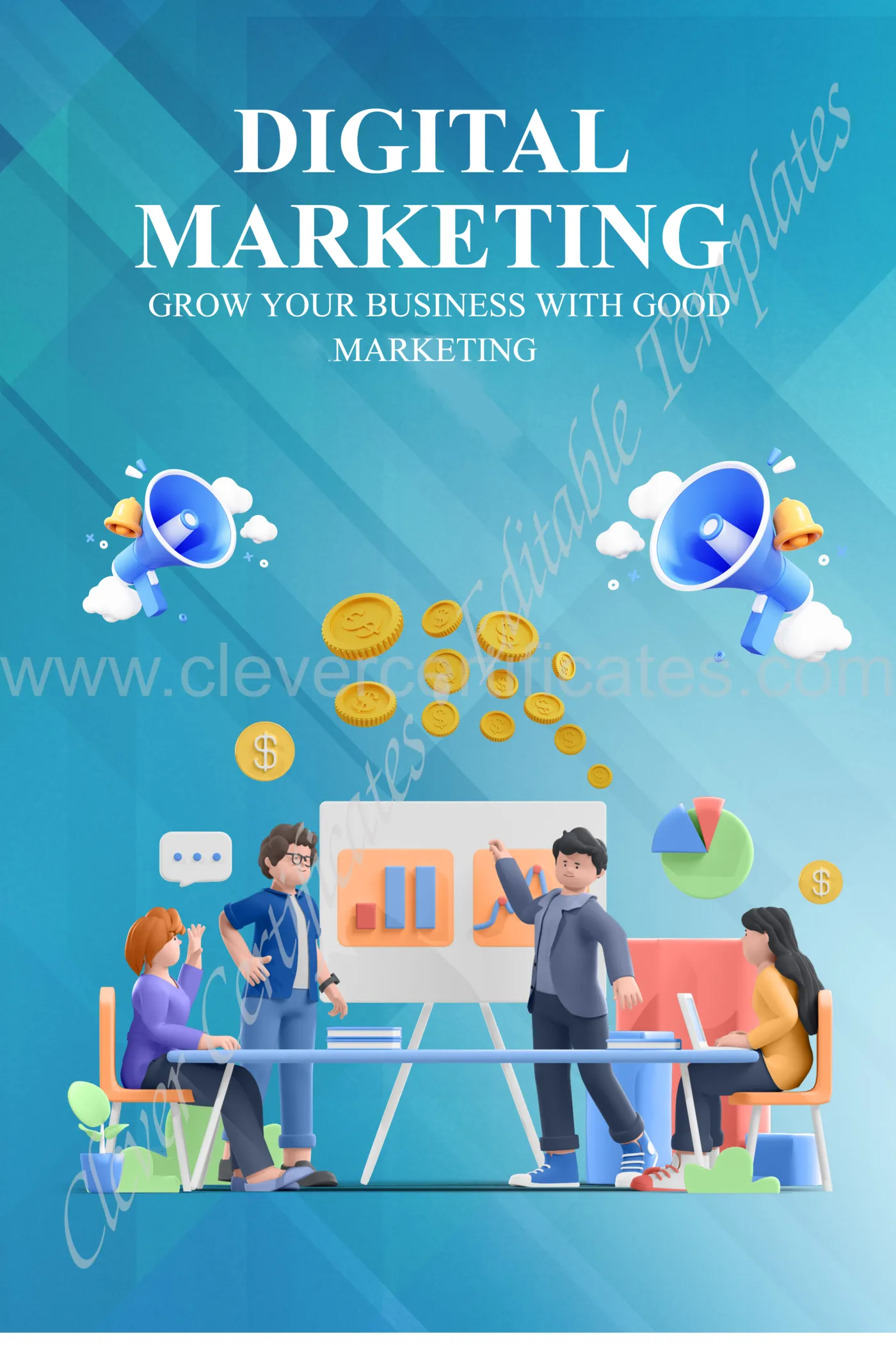 DIGITAL MARKETING POSTER — Certificate Template Preview