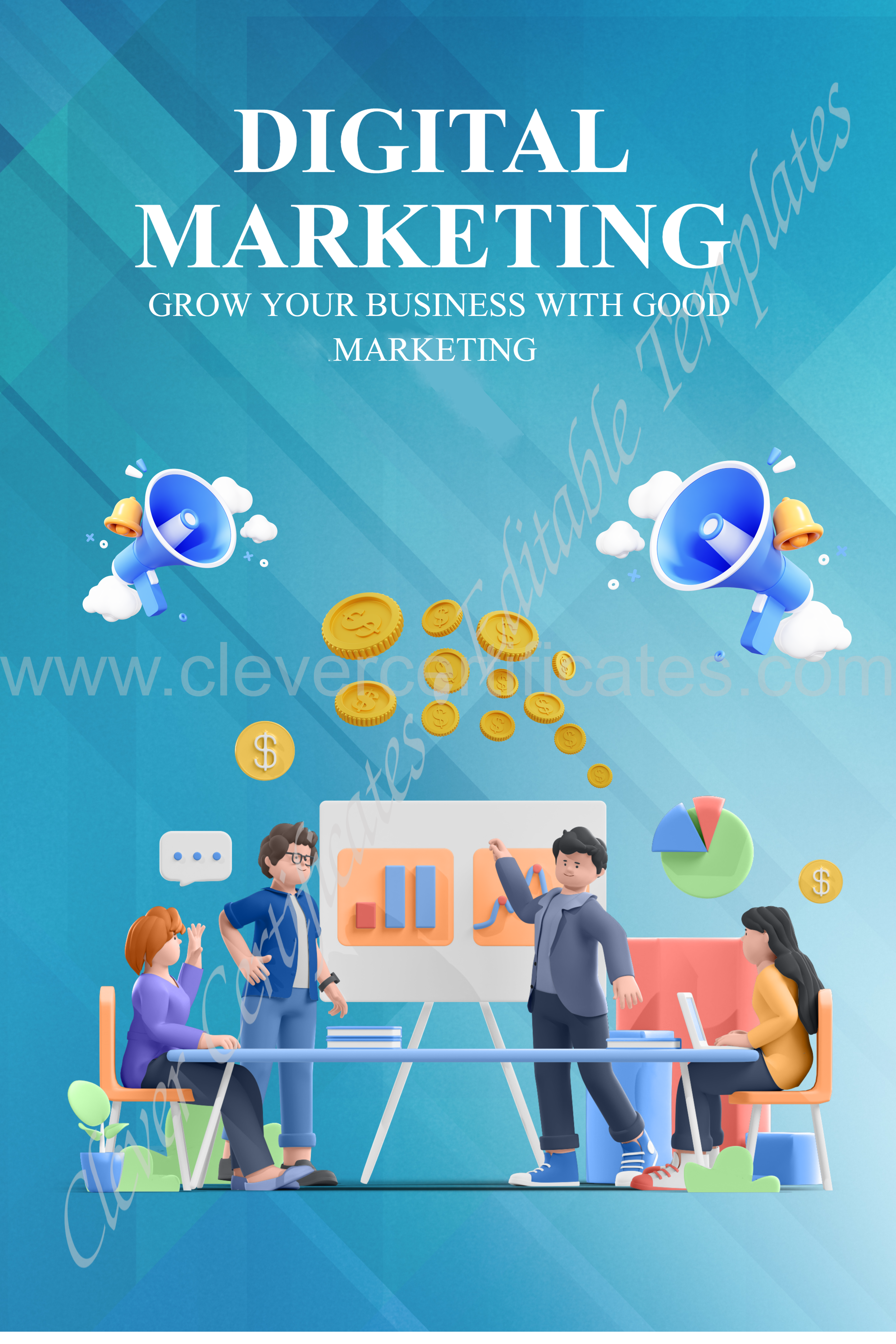 DIGITAL MARKETING POSTER — Certificate Template Preview
