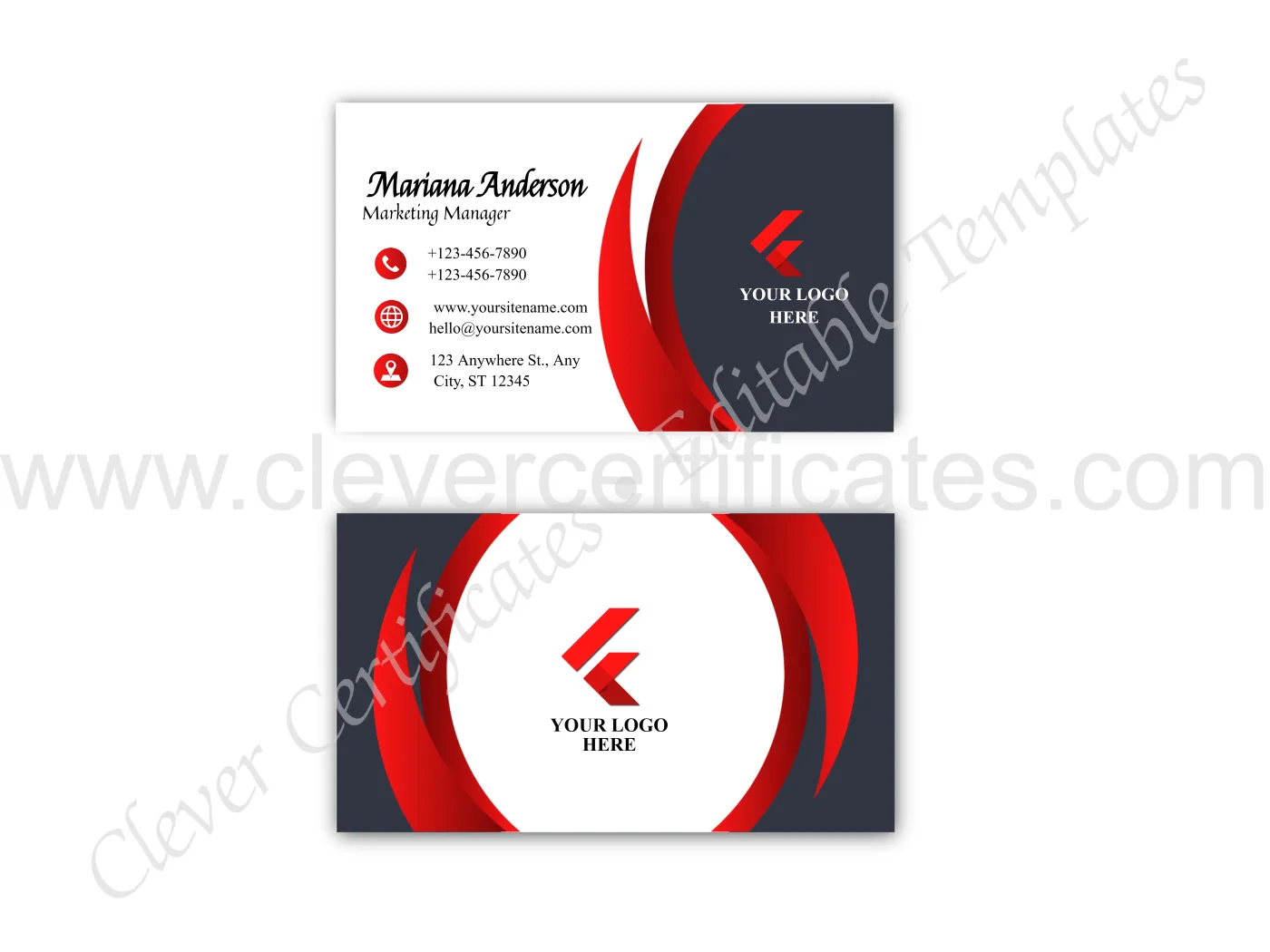 Bussiness Card — Certificate Template Preview