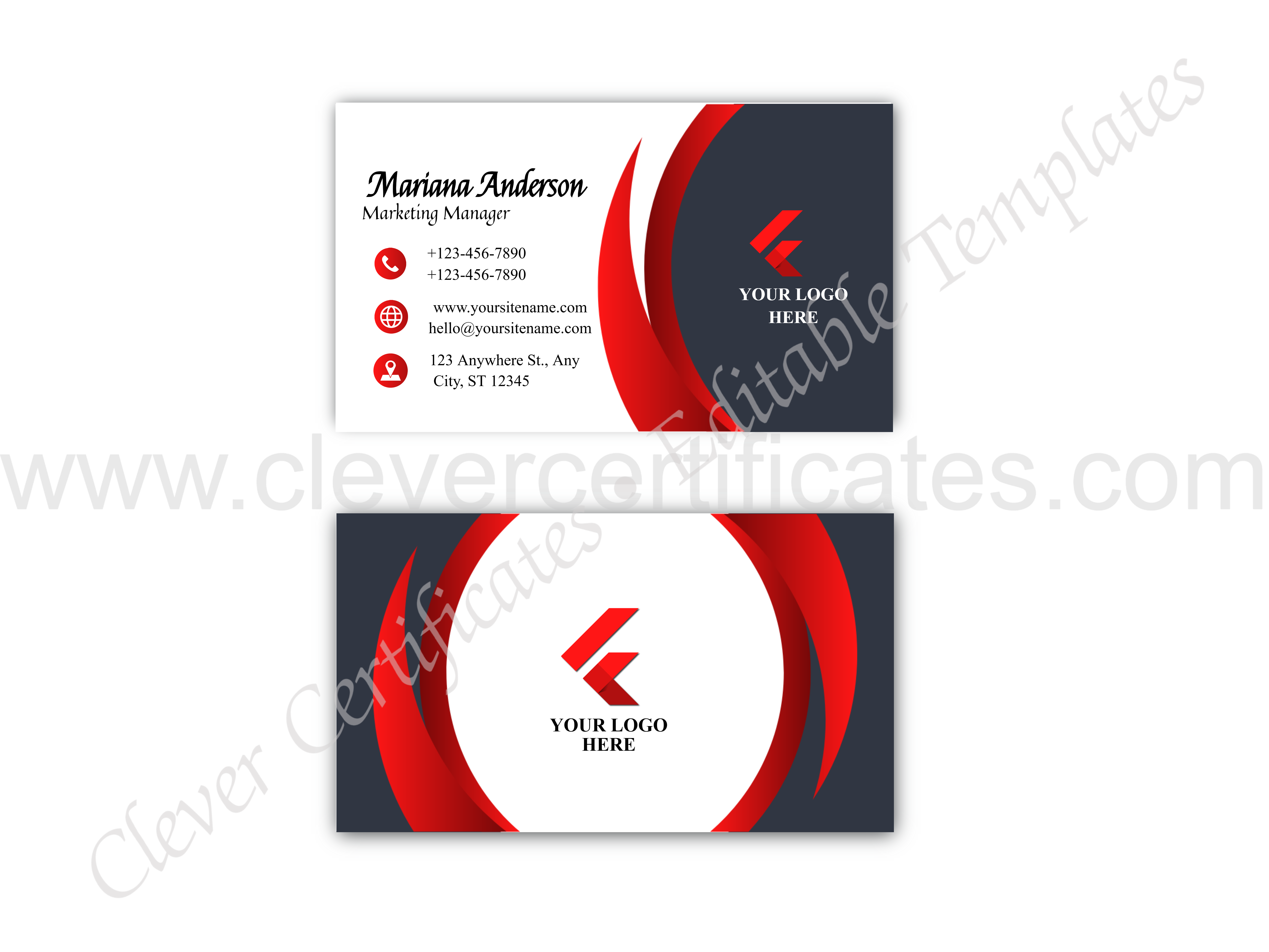 Bussiness Card — Certificate Template Preview