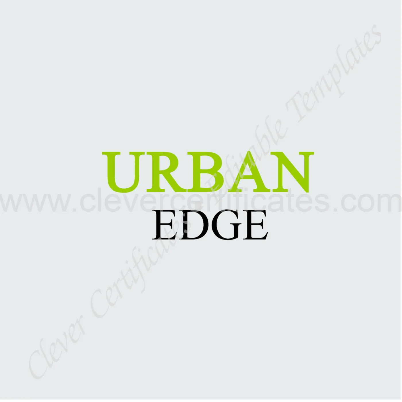 Elegant Minimalist Graffiti Urban Brand Logo — Certificate Template Preview