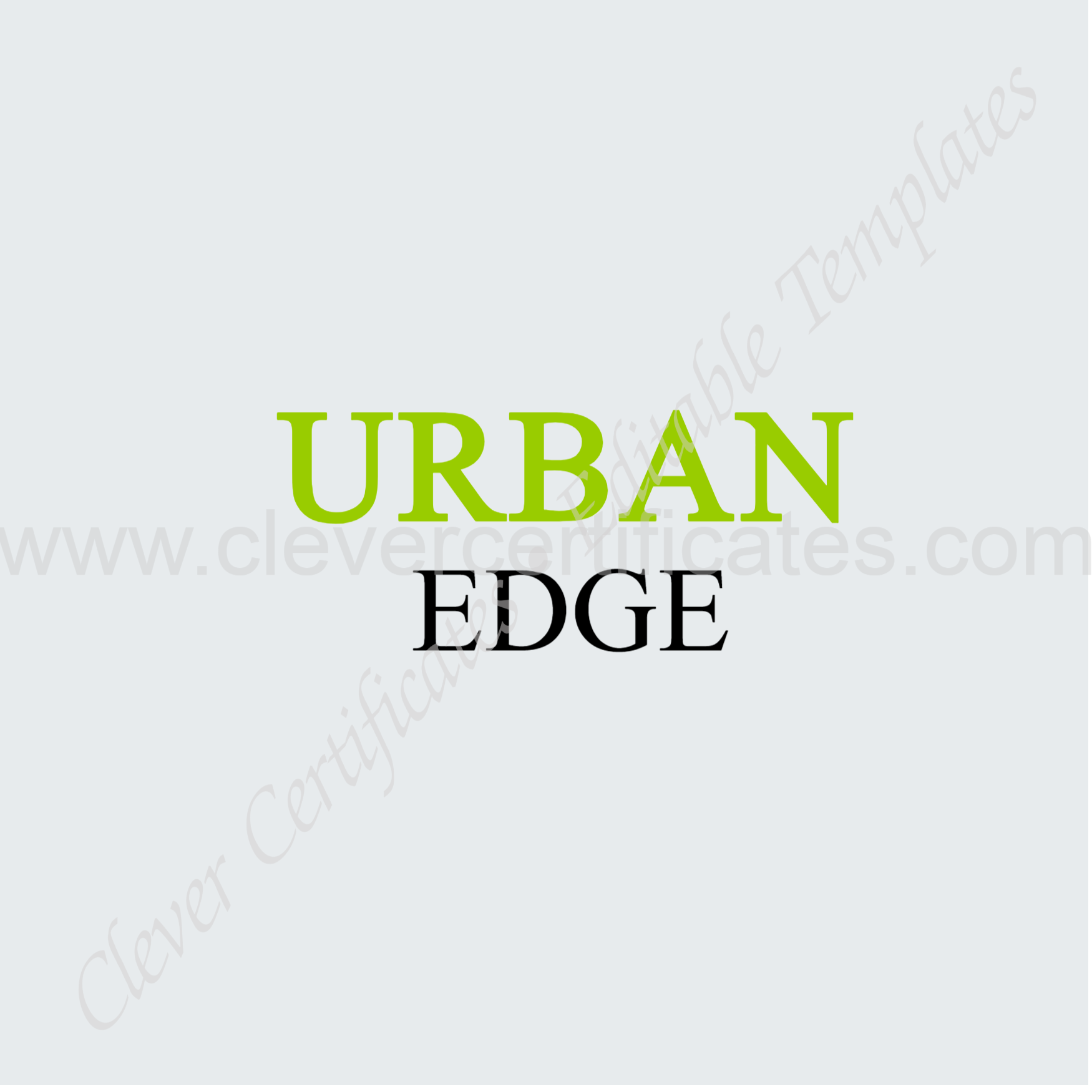 Elegant Minimalist Graffiti Urban Brand Logo — Certificate Template Preview