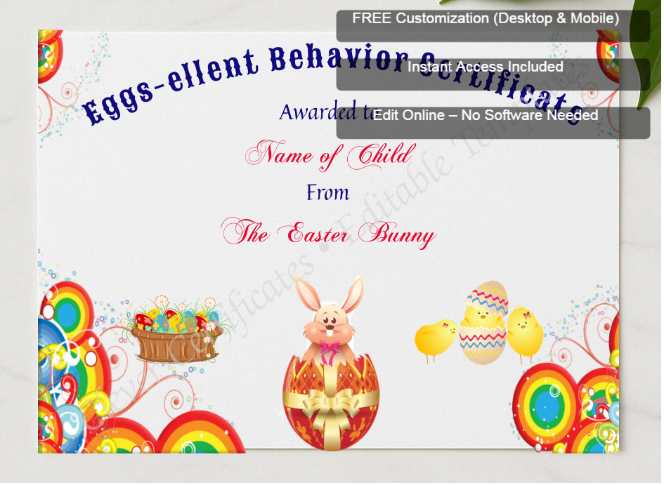 Framed preview featuring Free Editor badge stack for Eggs Ellent Behavior Award