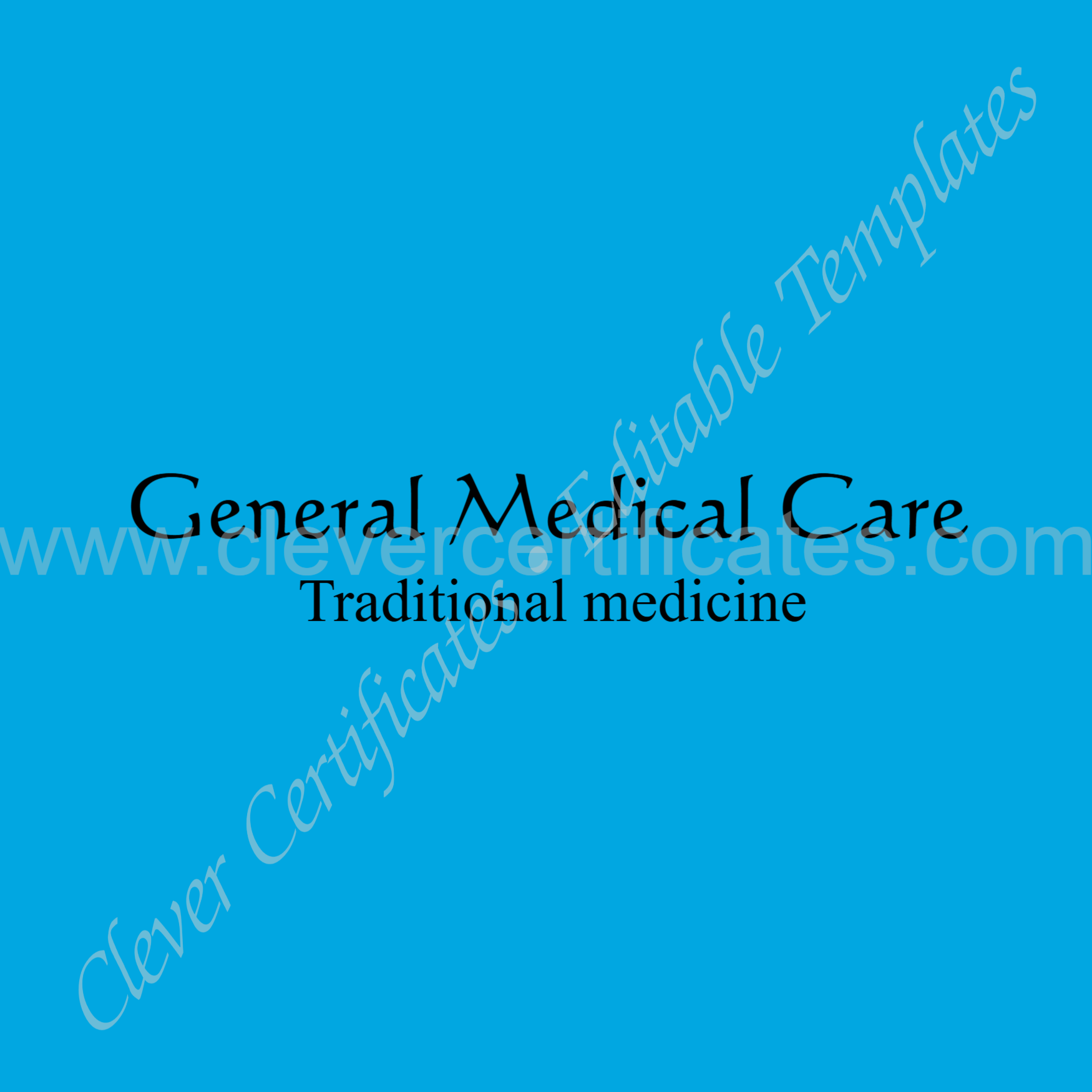 Elegant Simple Traditional Medicine Logo — Certificate Template Preview