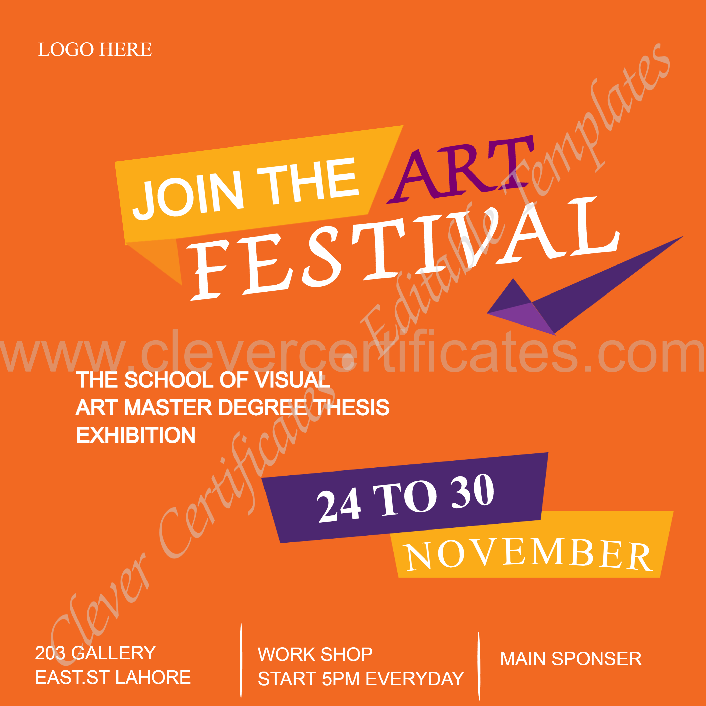 Poster Design — Certificate Template Preview