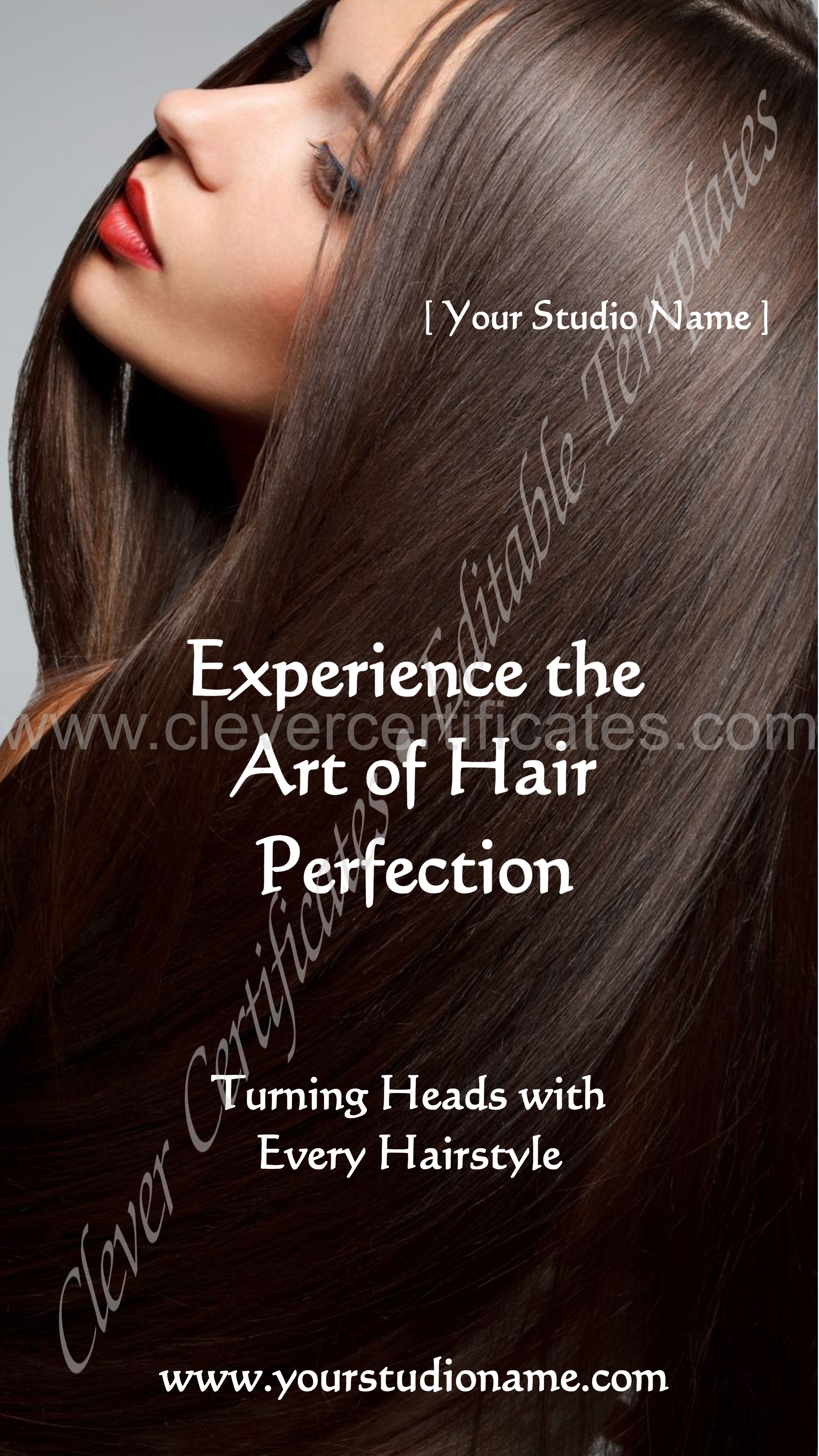 Editable Elegant Luxury Hair Salon Instagram Reel — Certificate Template Preview