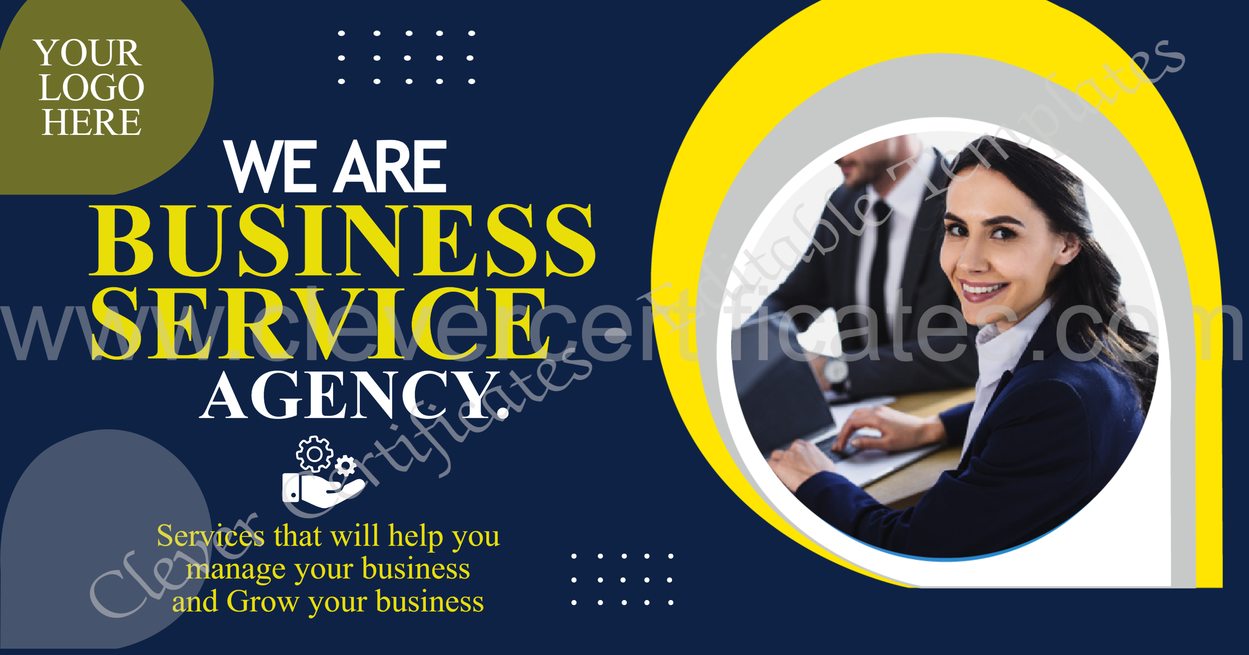 editable business services facebook post — Certificate Template Preview