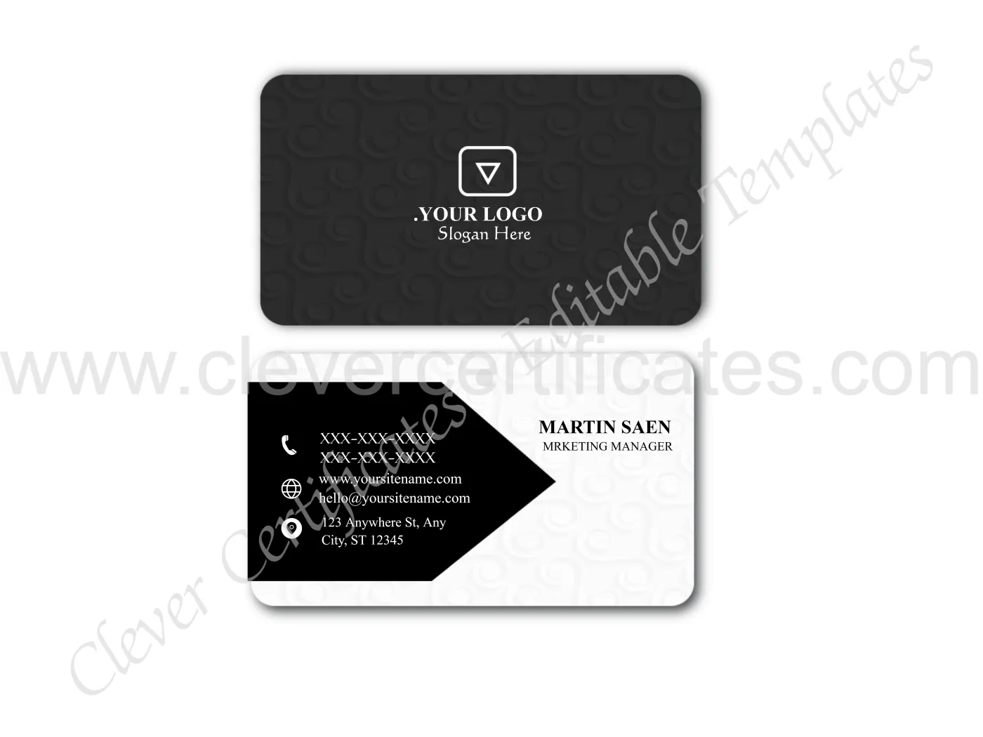 BUSINESS CARD PATTERN STYLE — Certificate Template Preview