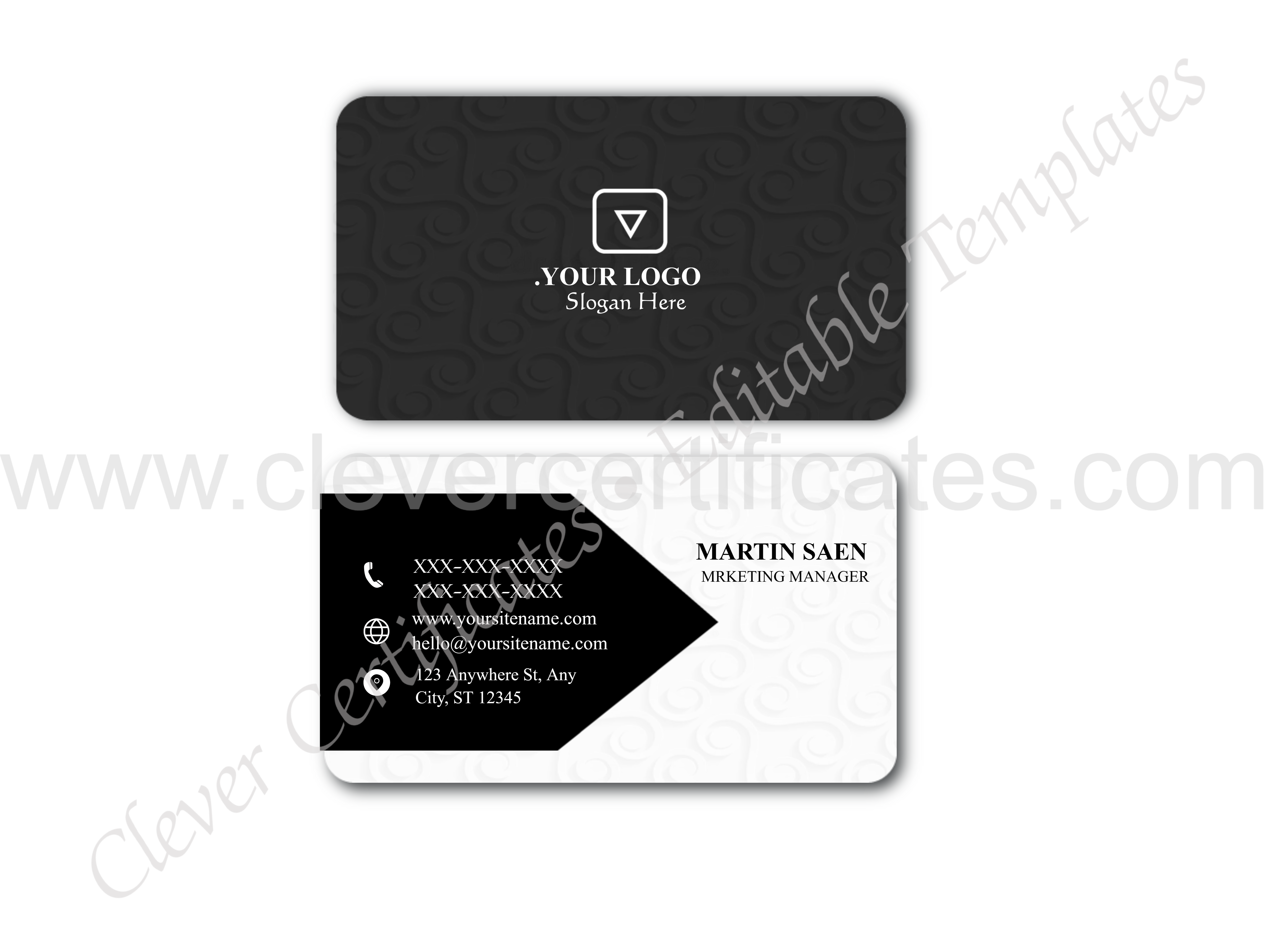 BUSINESS CARD PATTERN STYLE — Certificate Template Preview