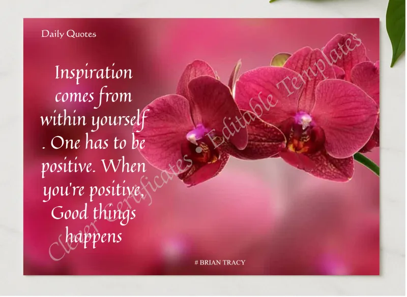 EDITABLE MOTIVATIONALQUOTE presented in a sleek wooden frame, elegantly arranged on a stylish table.