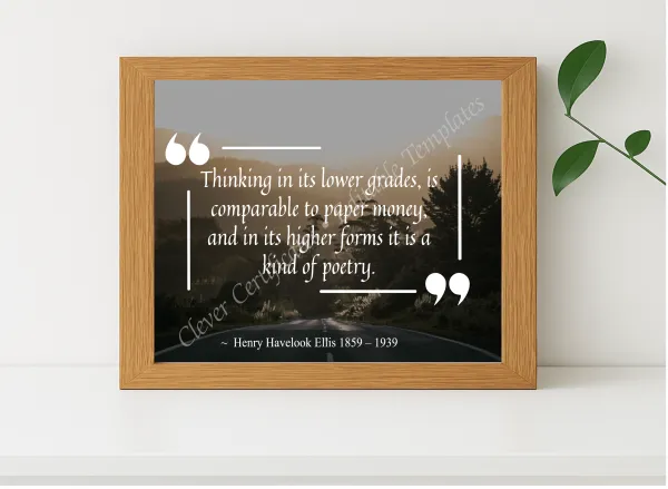 Realistic mockup featuring Inspirational Quote displayed within a modern frame, set against a minimalistic background.