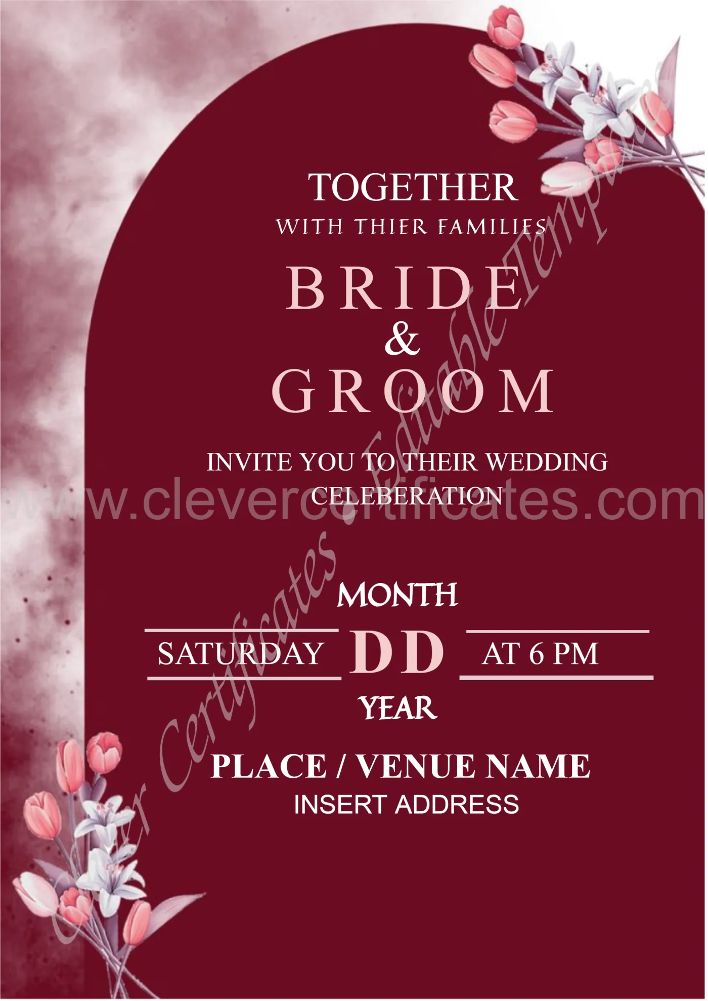 Wedding Design card — Certificate Template Preview