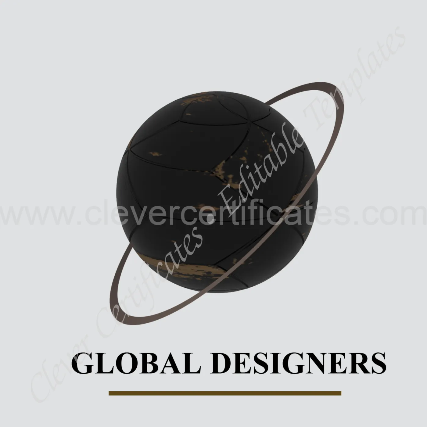 3d Logo Design — Certificate Template Preview