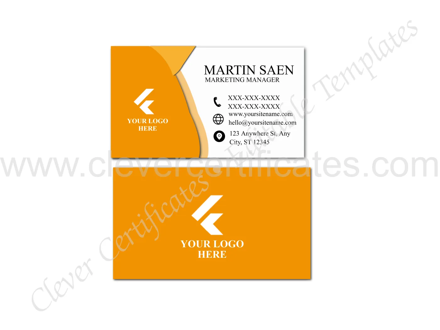 Editable Modern Business Card — Certificate Template Preview