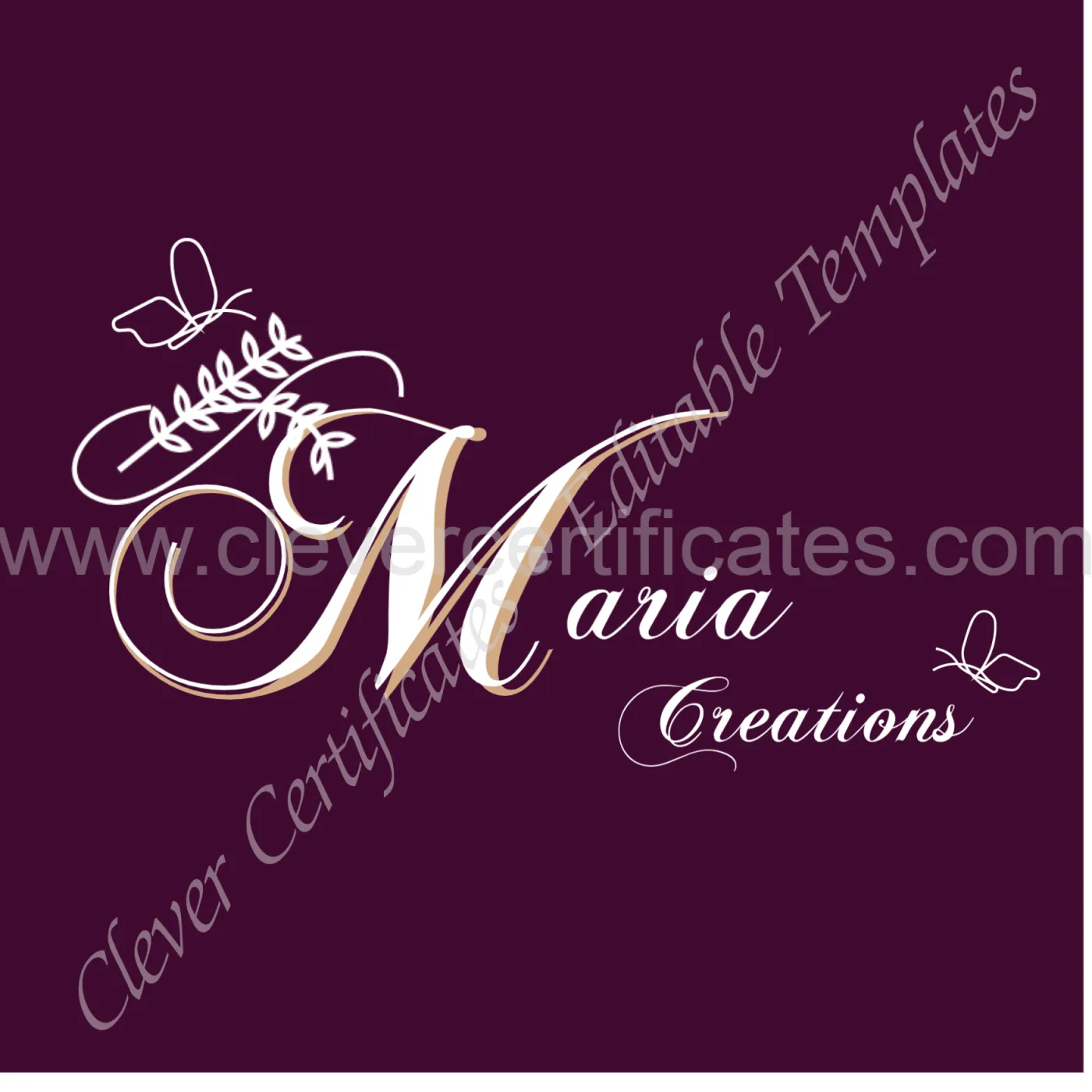 Name Logo — Certificate Template Preview