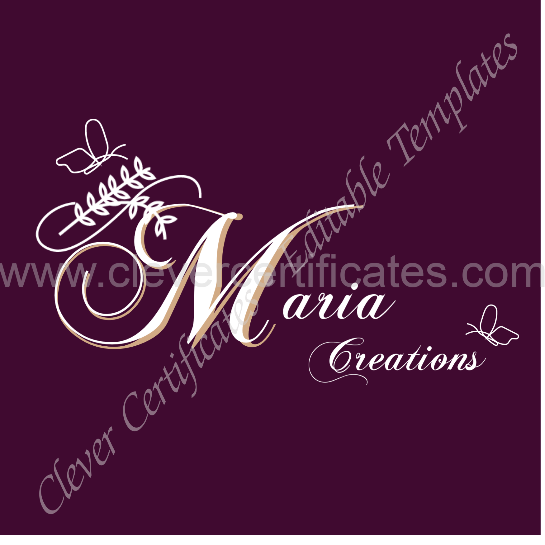 Name Logo — Certificate Template Preview