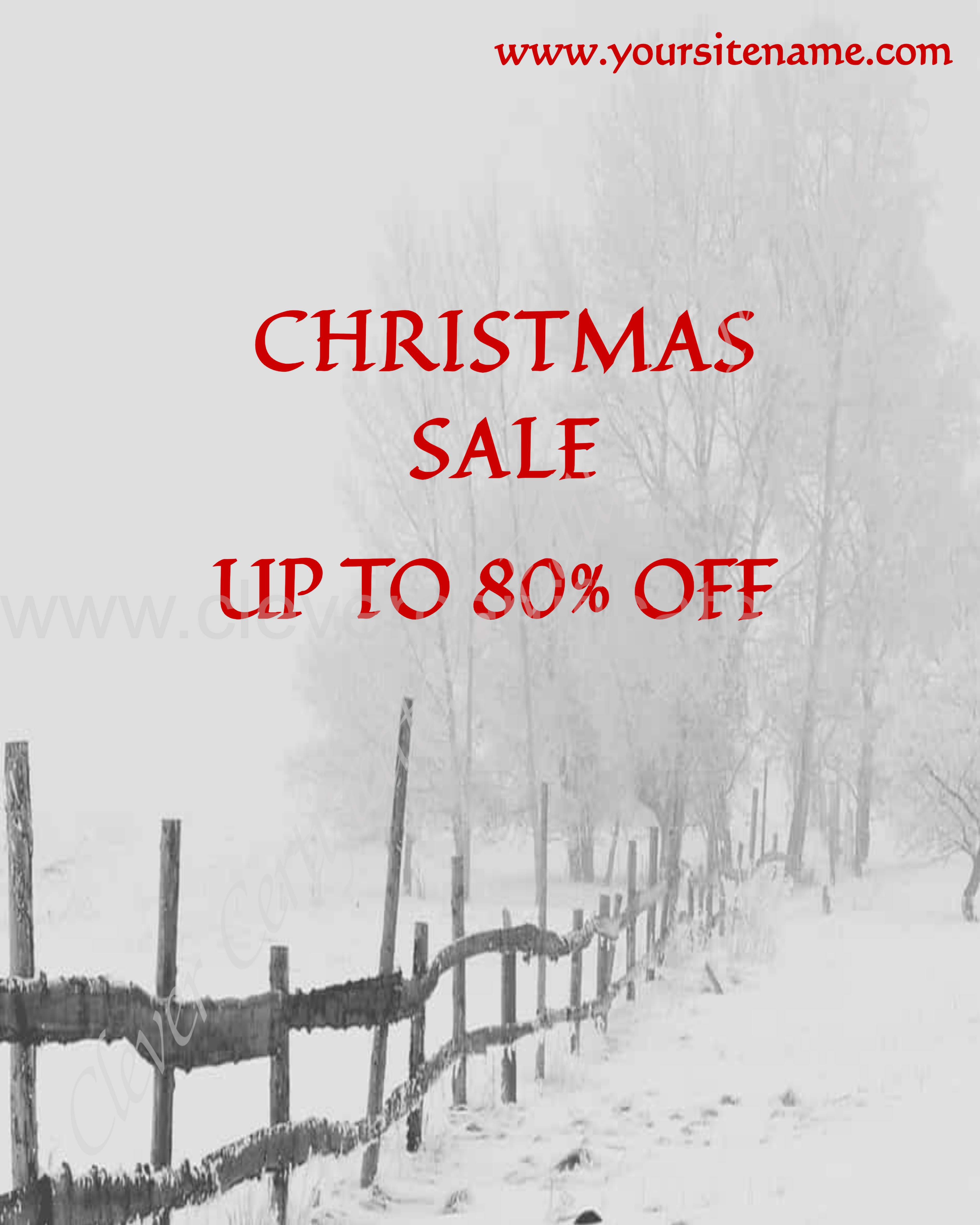 EDITABLE CHRISTMAS SALE UP TO 80 OFF — Certificate Template Preview