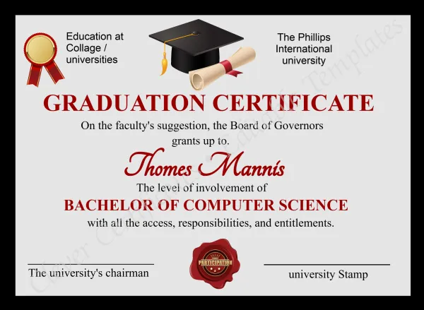 Editable Simple Graduation Certificate